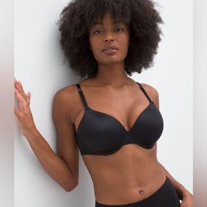Soma Vanishing Back Full Coverage Classic T-Shirt Bra in Black